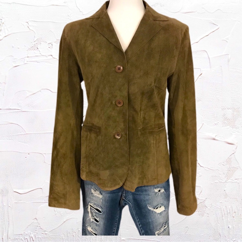 Michael Joseph leather suede jacket size Large